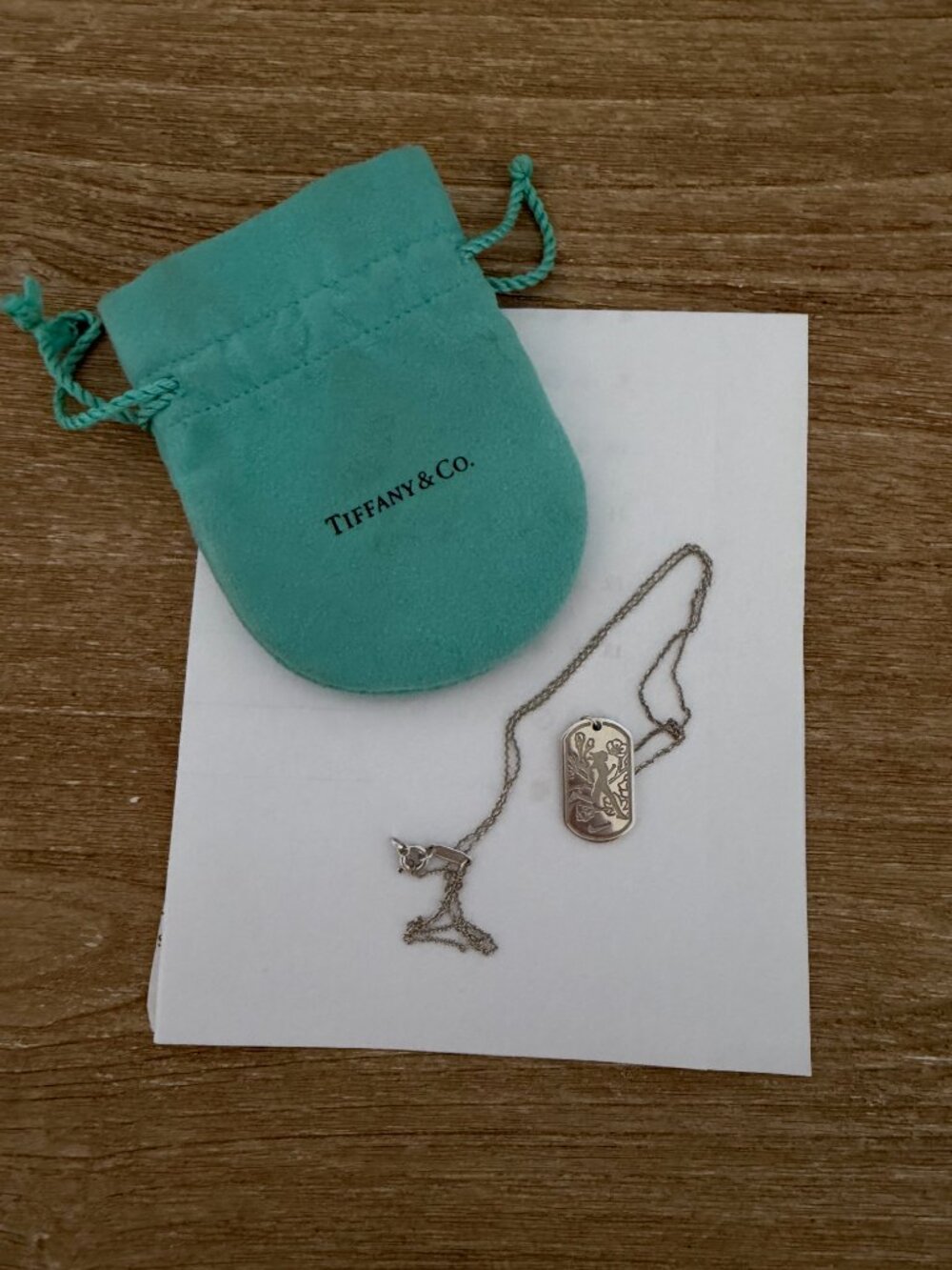 Tiffany & Co. Sterling Silver Nike Running Necklace